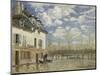 Boat in the Flood at Port Marly, C. 1876-Alfred Sisley-Mounted Giclee Print