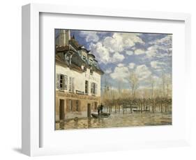 Boat In The Flood-Alfred Sisley-Framed Giclee Print