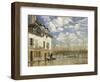 Boat In The Flood-Alfred Sisley-Framed Premium Giclee Print