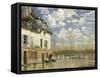 Boat In The Flood-Alfred Sisley-Framed Stretched Canvas
