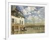 Boat In The Flood-Alfred Sisley-Framed Giclee Print