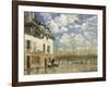 Boat In The Flood-Alfred Sisley-Framed Giclee Print