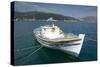 Boat in the Harbour of Sami, Kefalonia, Greece-Peter Thompson-Stretched Canvas
