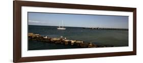 Boat in the Sea, Martha's Vineyard, Dukes County, Massachusetts, USA-null-Framed Photographic Print