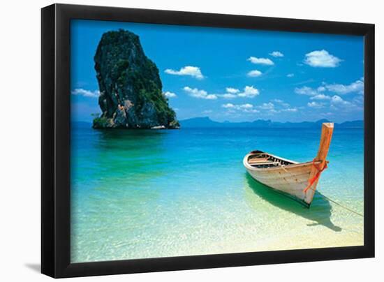 Boat in the Tropics-null-Framed Poster