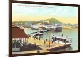 Boat Landing, Macatawa Park, Michigan-null-Framed Art Print