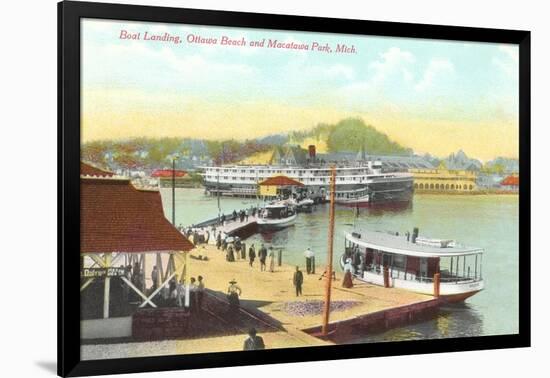 Boat Landing, Macatawa Park, Michigan-null-Framed Art Print