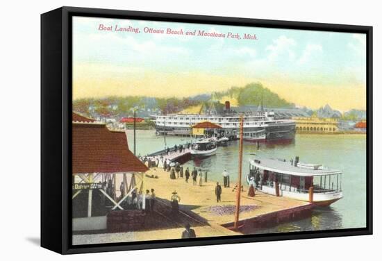 Boat Landing, Macatawa Park, Michigan-null-Framed Stretched Canvas