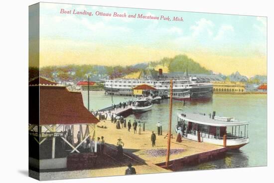 Boat Landing, Macatawa Park, Michigan-null-Stretched Canvas