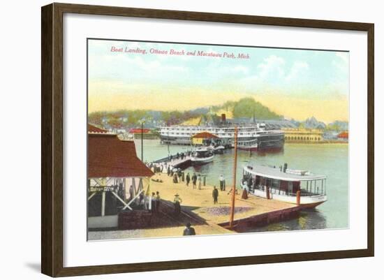 Boat Landing, Macatawa Park, Michigan-null-Framed Art Print