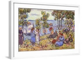 Boat Landing, Nahant Massachusetts-Maurice Brazil Prendergast-Framed Giclee Print