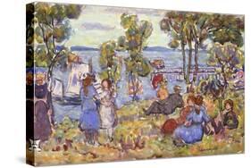 Boat Landing, Nahant Massachusetts-Maurice Brazil Prendergast-Stretched Canvas