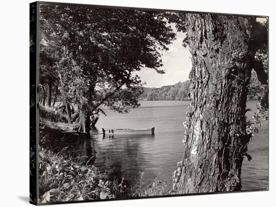 Boat Landing on the Banks of the Hudson River-Margaret Bourke-White-Stretched Canvas