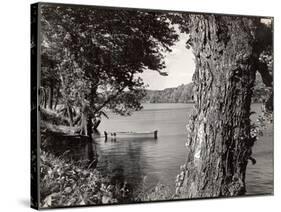 Boat Landing on the Banks of the Hudson River-Margaret Bourke-White-Stretched Canvas