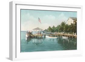 Boat Landing, Palm Beach, Florida-null-Framed Art Print