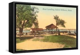 Boat Landing, Salem Willows, Mass.-null-Framed Stretched Canvas