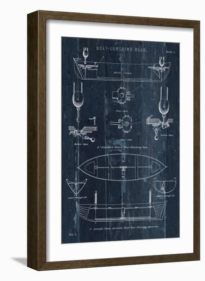 Boat Launching Blueprint II-Wild Apple Portfolio-Framed Art Print