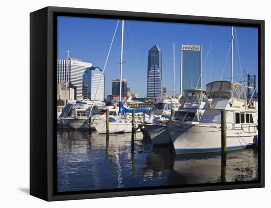 Boat Marina, Jacksonville, Florida, United States of America, North America-Richard Cummins-Framed Stretched Canvas