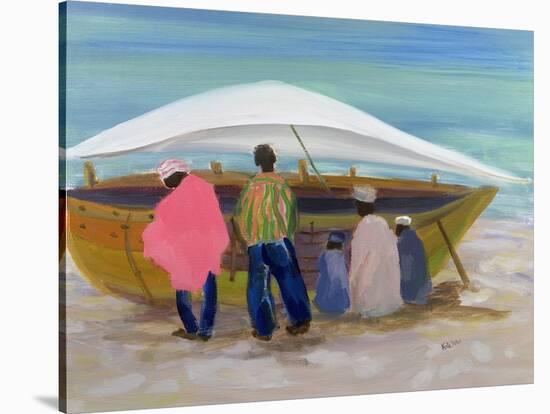 Boat Mending-Kate Yates-Stretched Canvas