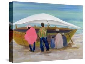 Boat Mending-Kate Yates-Stretched Canvas