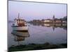 Boat Moored in Tidal Creek, Bosham Village, West Sussex, England, United Kingdom-Pearl Bucknall-Mounted Photographic Print