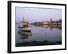 Boat Moored in Tidal Creek, Bosham Village, West Sussex, England, United Kingdom-Pearl Bucknall-Framed Photographic Print