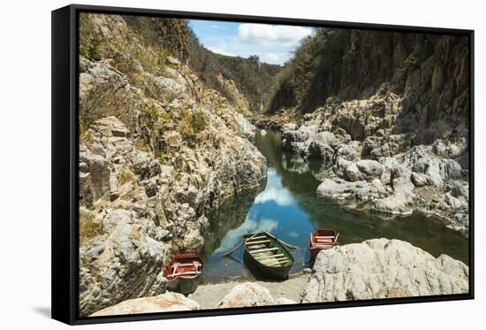 Boat Navigable Part of the Coco River before it Narrows into the Somoto Canyon National Monument-Rob Francis-Framed Stretched Canvas