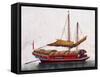 Boat of East China Sea, Painted on Silk, 19th Century-null-Framed Stretched Canvas