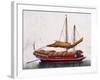 Boat of East China Sea, Painted on Silk, 19th Century-null-Framed Giclee Print