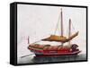 Boat of East China Sea, Painted on Silk, 19th Century-null-Framed Stretched Canvas