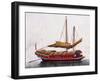 Boat of East China Sea, Painted on Silk, 19th Century-null-Framed Giclee Print