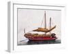 Boat of East China Sea, Painted on Silk, 19th Century-null-Framed Giclee Print