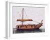 Boat of East China Sea, Painted on Silk, 19th Century-null-Framed Giclee Print