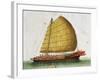 Boat of East China Sea, Painted on Silk, 19th Century-null-Framed Giclee Print