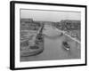 Boat on Aldebaran Canal Passing Houses in Venice, California-null-Framed Photographic Print