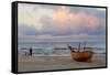 Boat on Beach, Ahlbeck, Island of Usedom, Baltic Coast, Mecklenburg-Vorpommern, Germany, Europe-Miles Ertman-Framed Stretched Canvas