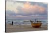 Boat on Beach, Ahlbeck, Island of Usedom, Baltic Coast, Mecklenburg-Vorpommern, Germany, Europe-Miles Ertman-Stretched Canvas