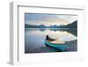 Boat on beach at Lake McDonald, Glacier National Park, Montana-Alan Majchrowicz-Framed Photographic Print