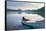 Boat on beach at Lake McDonald, Glacier National Park, Montana-Alan Majchrowicz-Framed Stretched Canvas