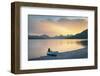 Boat on beach at Lake McDonald, Glacier National Park, Montana-Alan Majchrowicz-Framed Photographic Print