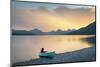 Boat on beach at Lake McDonald, Glacier National Park, Montana-Alan Majchrowicz-Mounted Photographic Print