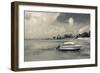 Boat on beach, Dunmore Town, Harbour Island, Eleuthera Island, Bahamas-null-Framed Photographic Print