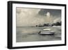 Boat on beach, Dunmore Town, Harbour Island, Eleuthera Island, Bahamas-null-Framed Photographic Print