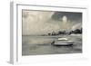 Boat on beach, Dunmore Town, Harbour Island, Eleuthera Island, Bahamas-null-Framed Photographic Print