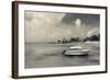 Boat on beach, Dunmore Town, Harbour Island, Eleuthera Island, Bahamas-null-Framed Photographic Print