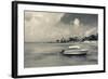 Boat on beach, Dunmore Town, Harbour Island, Eleuthera Island, Bahamas-null-Framed Photographic Print