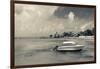 Boat on beach, Dunmore Town, Harbour Island, Eleuthera Island, Bahamas-null-Framed Photographic Print