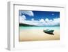 Boat on Beach Mahe Island, Seychelles-Iakov Kalinin-Framed Photographic Print