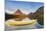 Boat on Calm Morning at Two Medicine Lake in Glacier National Park, Montana-Chuck Haney-Mounted Photographic Print