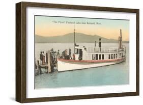 Boat on Flathead Lake, Montana-null-Framed Art Print